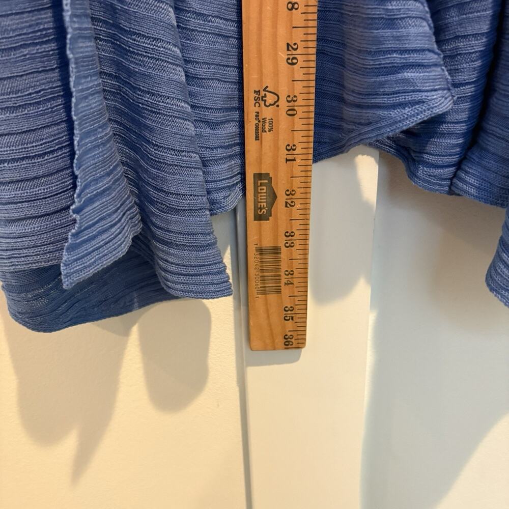 Eileen Fisher‎ Open Front Cardigan Women 1X Blue Tencel Lagenlook Boho READ - Picture 8 of 15